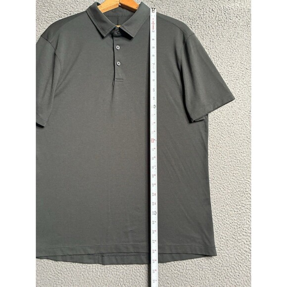 Lululemon Men’s Black Performance Evolution Polo Shirt Size L Stretch Golf - Picture 9 of 11
